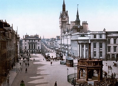 Castle Street and Municipal Buildings, Aberdeen c. 1890-1905 (Photochrom Print)