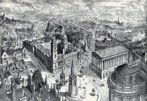 Birmingham in 1886: H W Brewer. From 'The Graphic', 1886