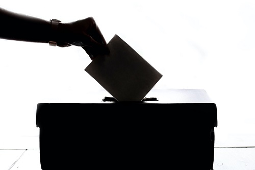 Casting a ballot in an election