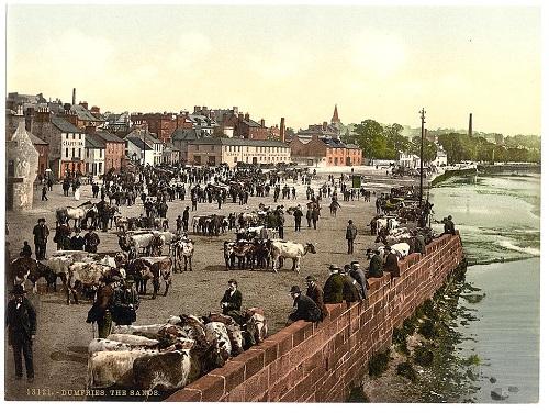 The Sands, Dumfries c. 1890-1900. Photochrom Print