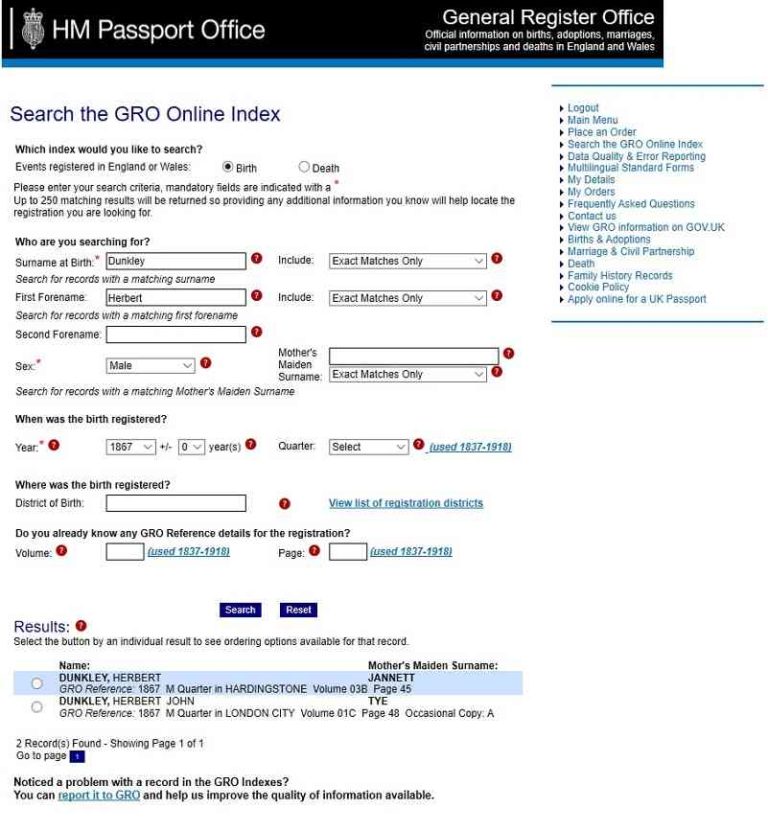 Using the GRO Index for Family History Research Family Tree Resources