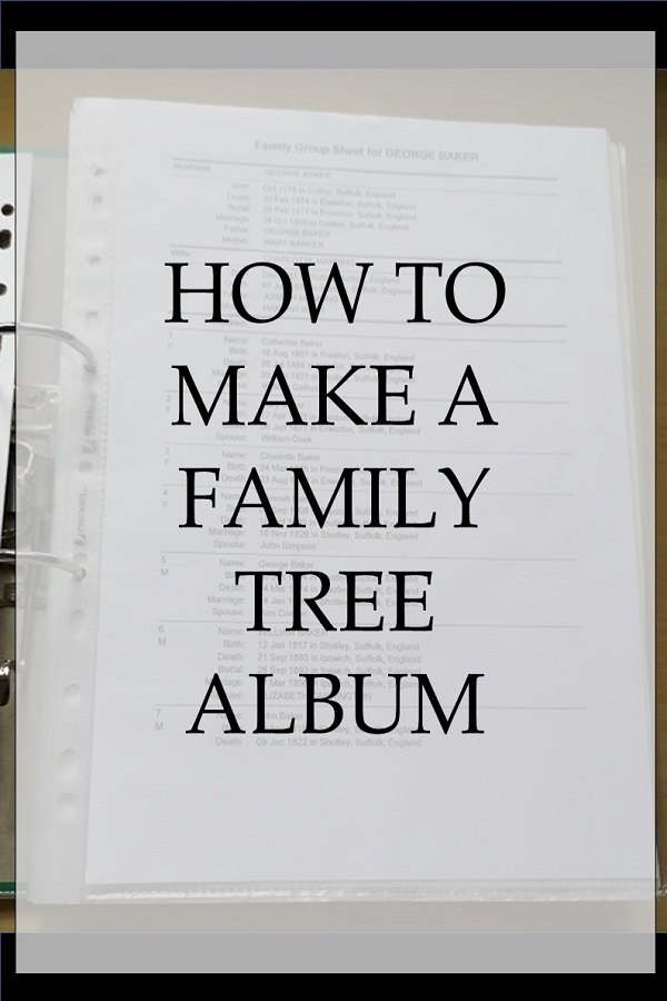 How to make a family tree album