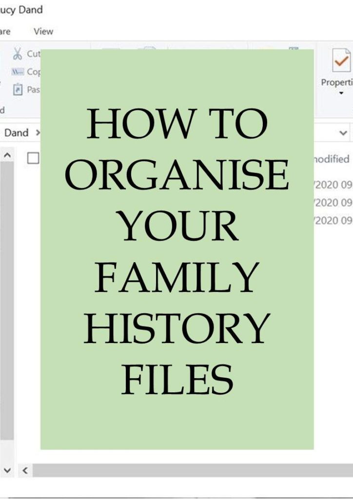 How to organise your family history files