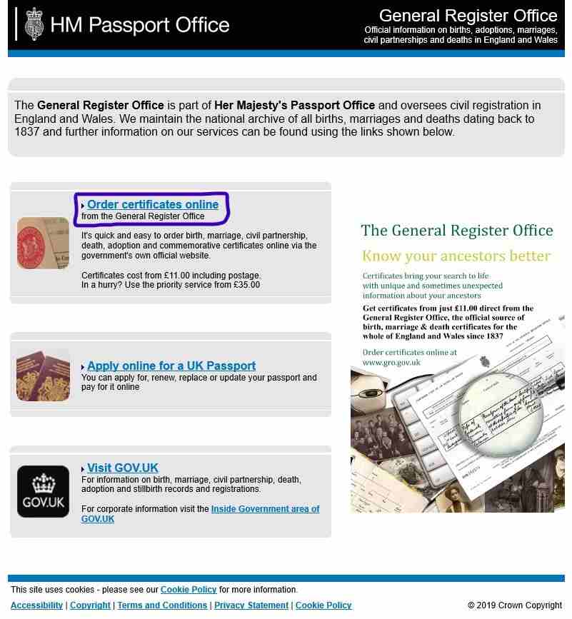 Order Certificates Online (GRO)