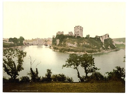 Pembroke Castle, Pembroke, Pembrokshire, Wales. c. 1890-1900. Photocrom Print Collection. Library of Congress