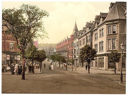 Station Road, Colwyn Bay. c. 1890-1900. LOC-Image