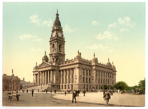 Town Hall, Portsmouth. c. 1890-1900. Photocrom Print Collection