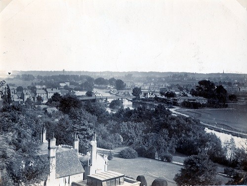 View from St Peters, Caversham, c: 1900.  Photo by Henry W. Taunt