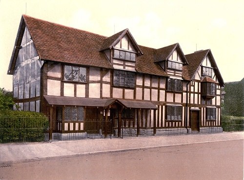 Shakespeare's birthplace, Stratford. c. 1890-1905. Photocrom Print.