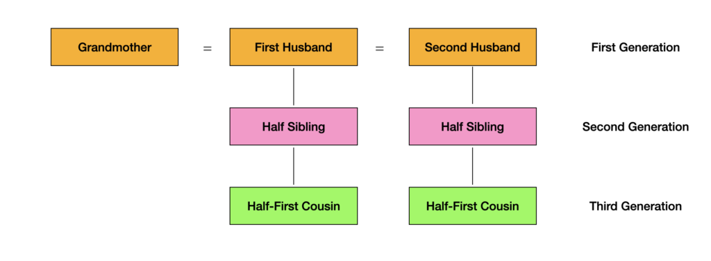 Relationship Calculator - Half First Cousins